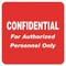 Tabbies Confidential Label, Personnel Only, 2"x2", 500/RL, RD TAB40570 - alternate 1